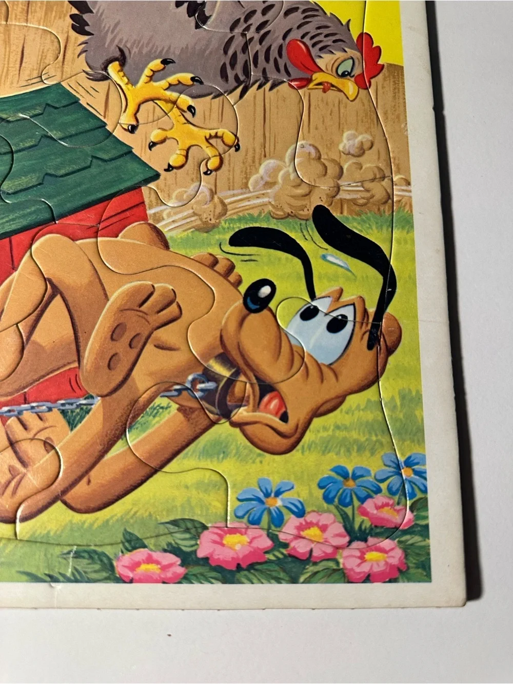 Whitman Walt Disney’s Pluto Frame-Tray Puzzle Classic Vintage 1970s Chicken Eggs